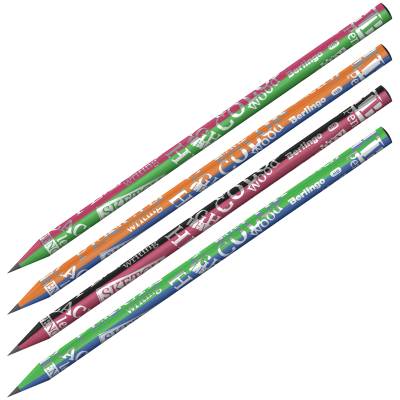 Карандаш ч/г Contrast HB, круглый, двухцветное дерево